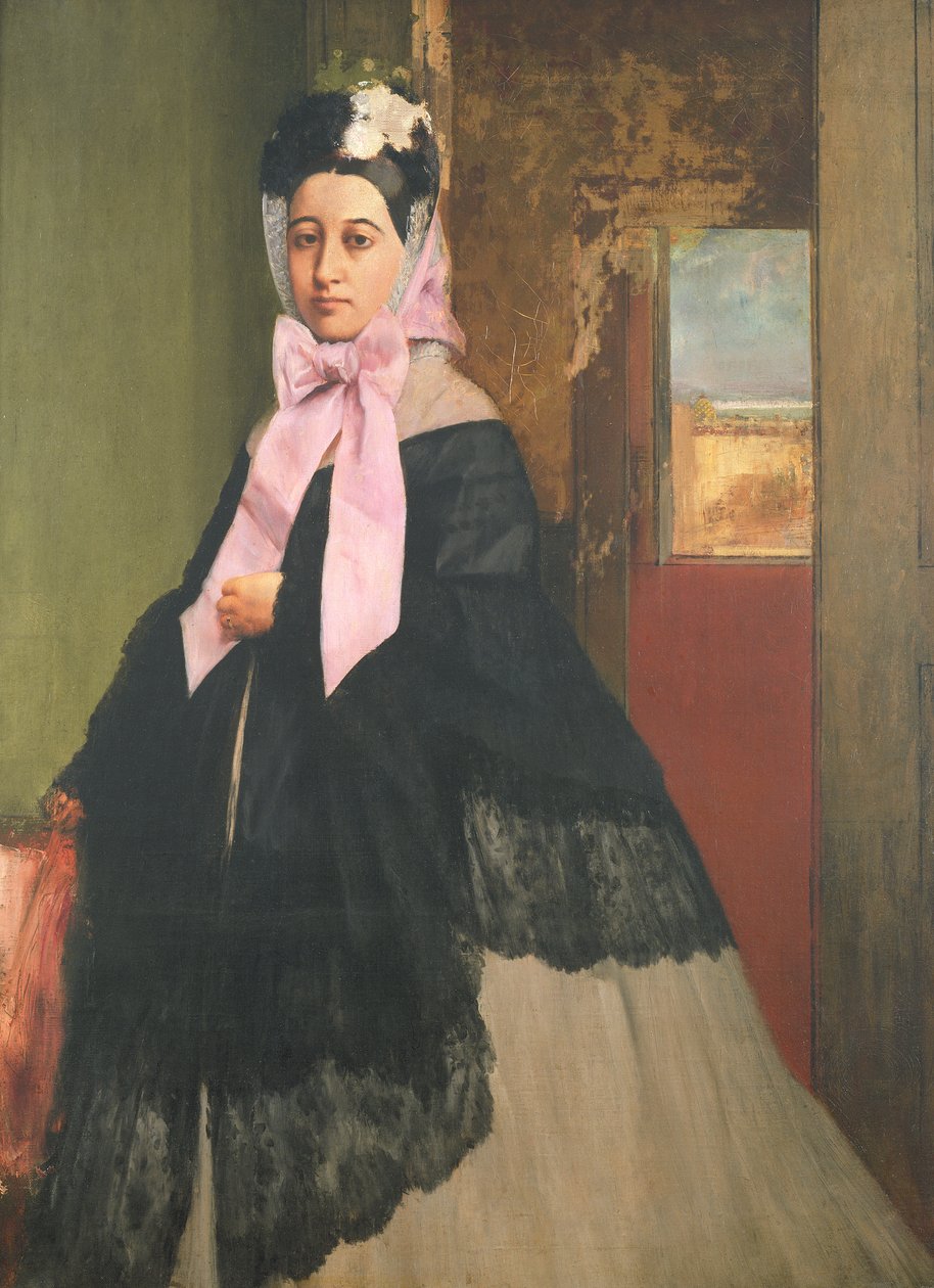 Therese de Gas（1842-95），艺术家的姐妹，后来的Edmond Edbilli夫人，c.1863 作者 埃德加·德加