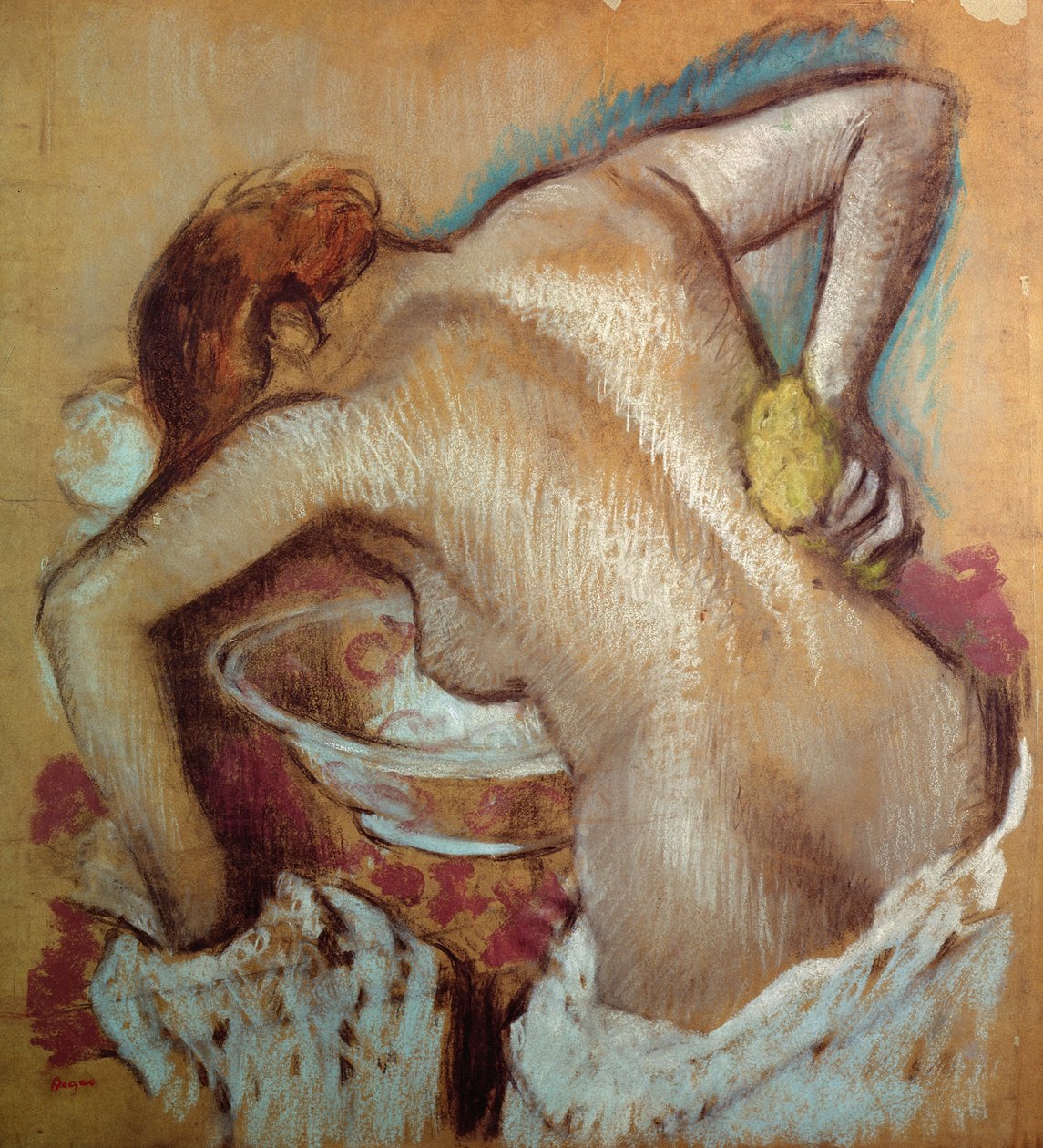 女人在她的厕所，c.1894（粉彩） 作者 埃德加·德加