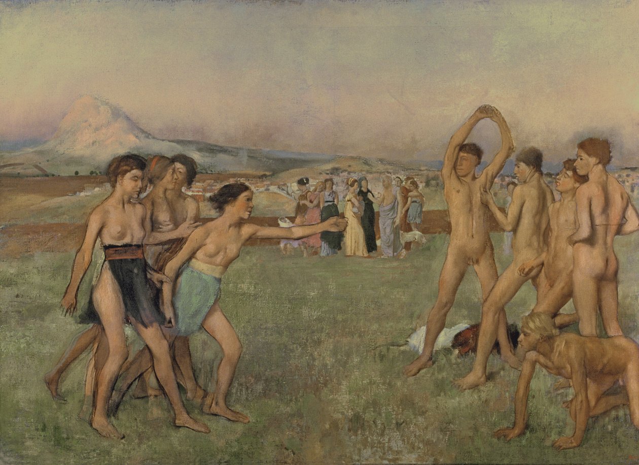 年轻斯巴达人行使，c.1860 作者 埃德加·德加