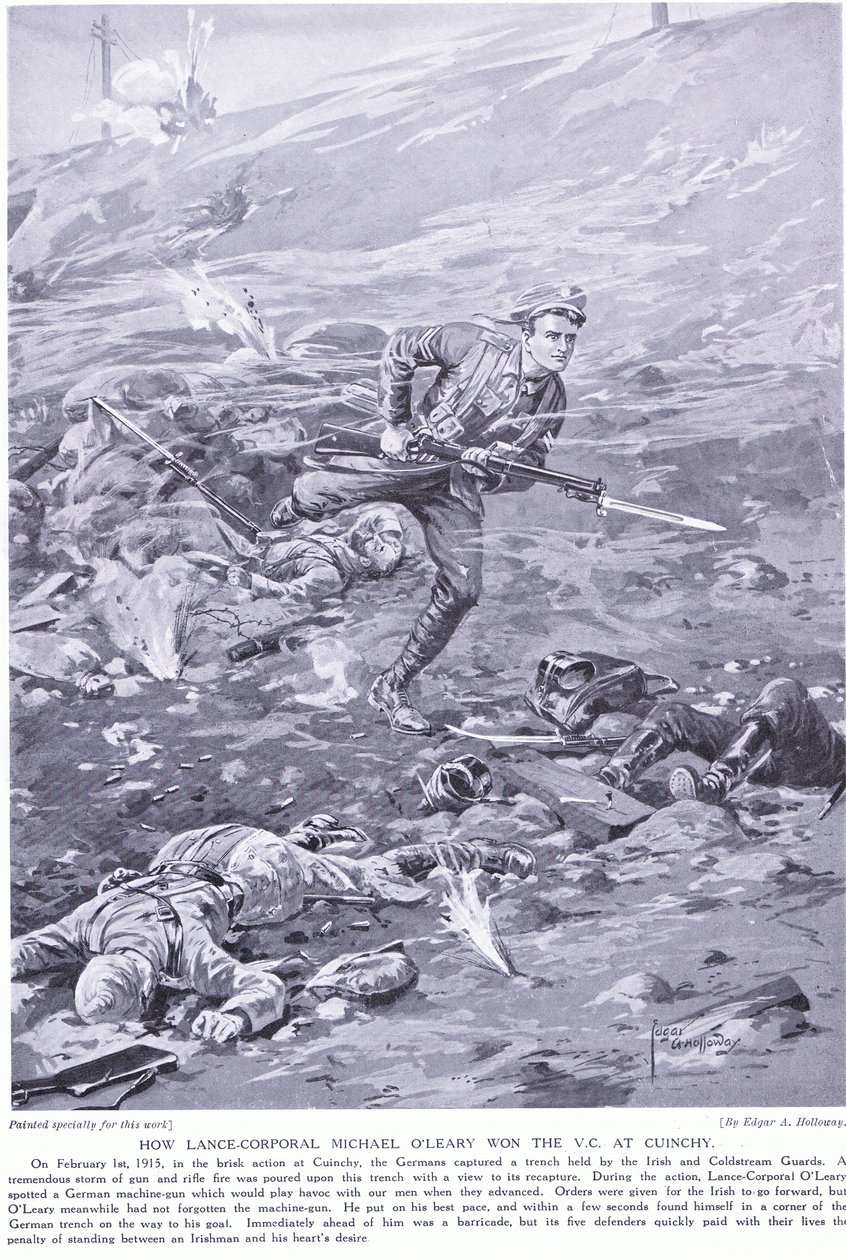 Lance Corporal O&39;Leary如何在Clinchy于1915年2月赢得风险投资 作者 埃德加·阿尔弗雷德·霍洛威