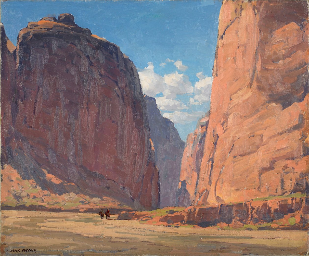 峡谷入口，约 1935 年（布面油画） 作者 埃德加·阿尔文·佩恩