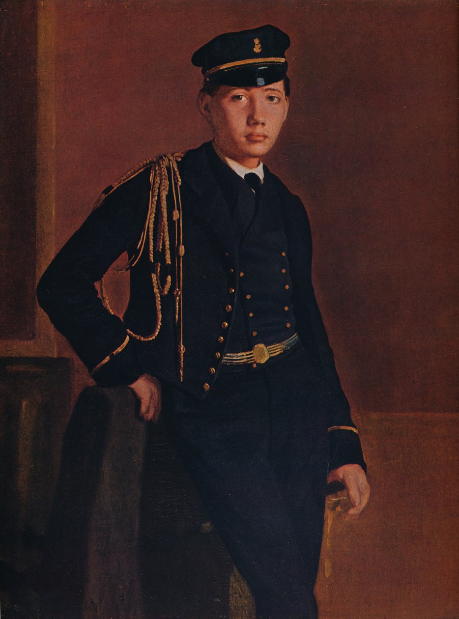 少年制服的阿基里·加斯（Achille de Gas），1856-1857年 作者 埃德加·德加