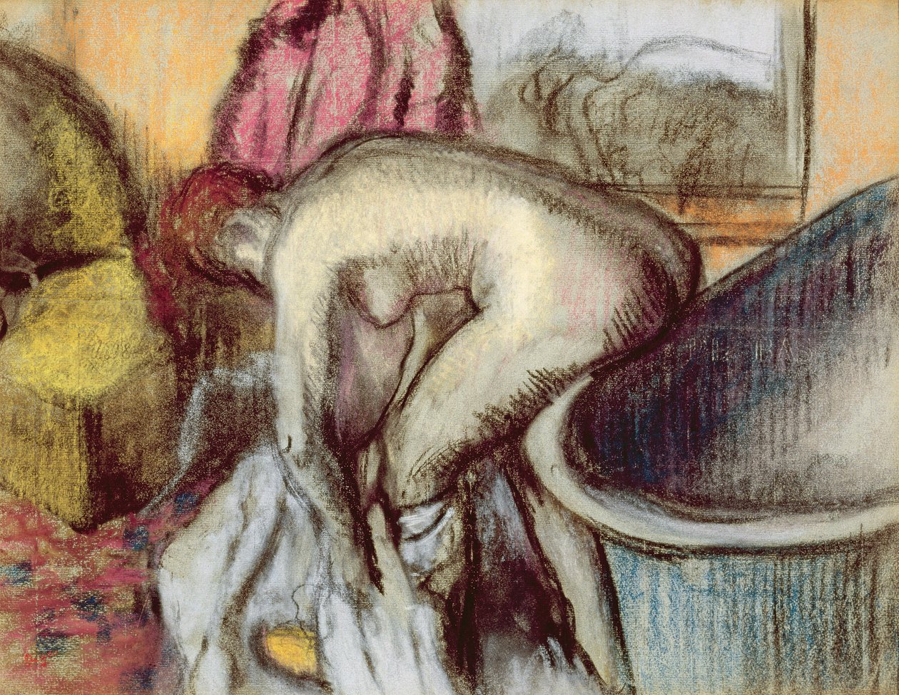 在巴斯之后，c.1895 作者 埃德加·德加