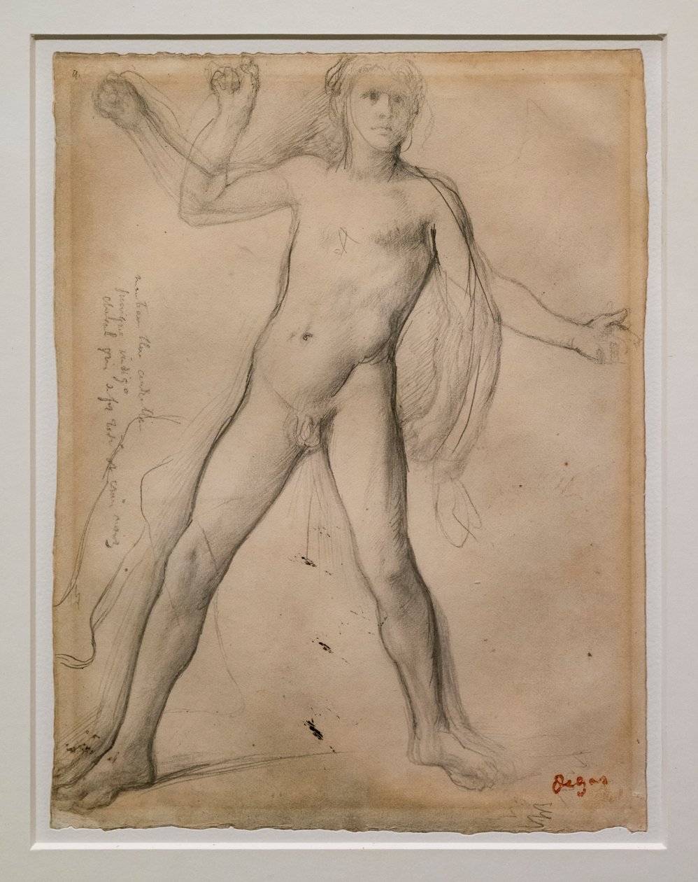 Alexander and legs study. Around 1859-1861. Black ink and graphite on paper 作者 埃德加·德加