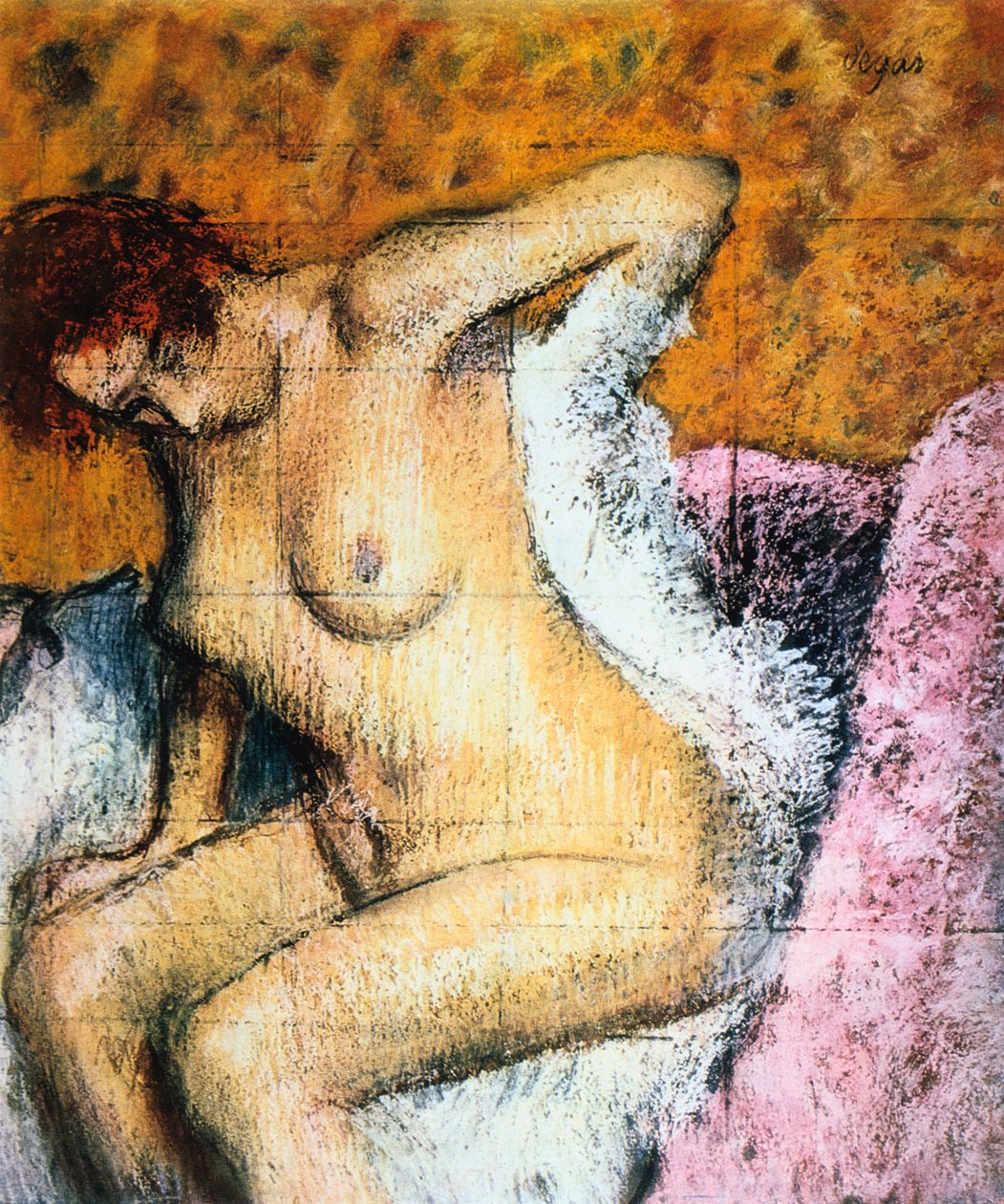 沐浴后的Apres le Bain，大约在1895年 作者 埃德加·德加