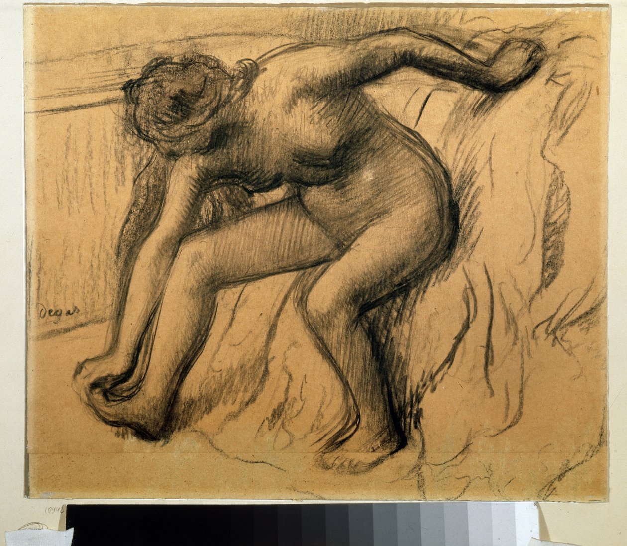 浴后埃德加-德加（1834-1917 年）的绘画作品 作者 埃德加·德加