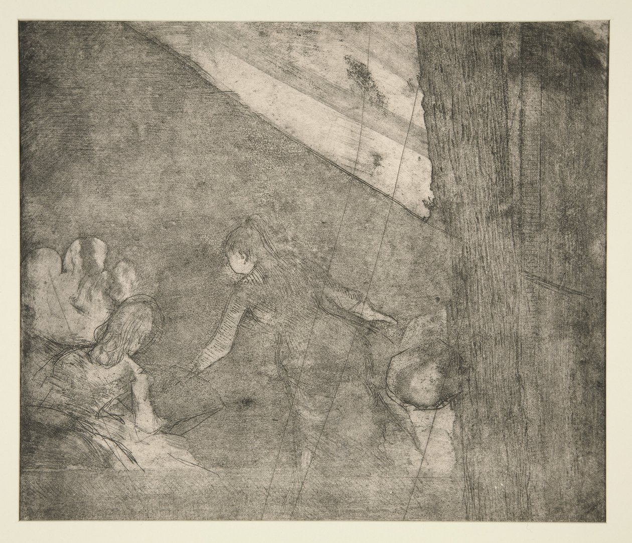 在Ambasadeurs，c.1877（蚀刻，aquatint和干点） 作者 埃德加·德加