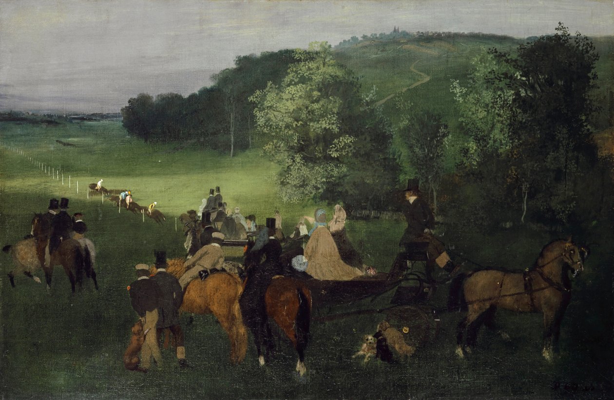在赛马场（The Races），c.1861-62 作者 埃德加·德加