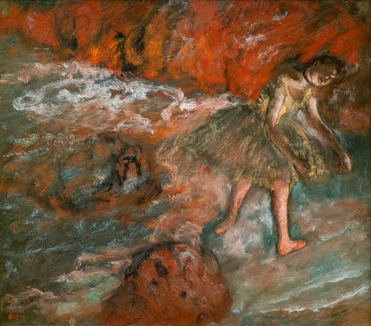 Ballet scene. Around 1890. Oil on paper, laminated on panel. 作者 埃德加·德加