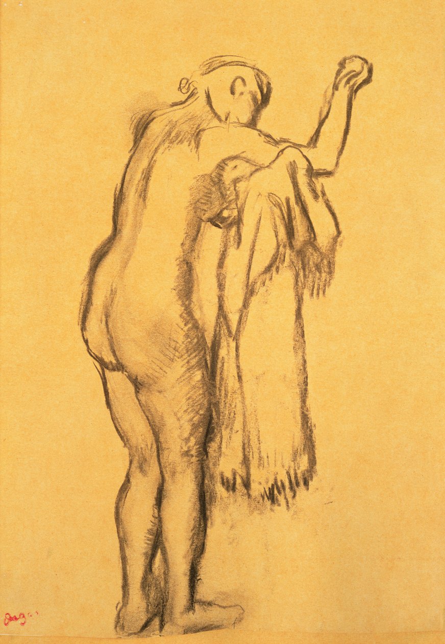 Bather Drying自己 作者 埃德加·德加