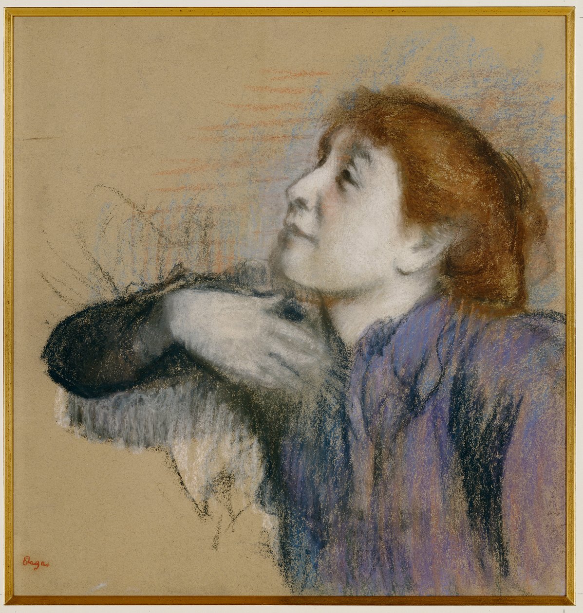 女人的半身像，c.1880-85 作者 埃德加·德加