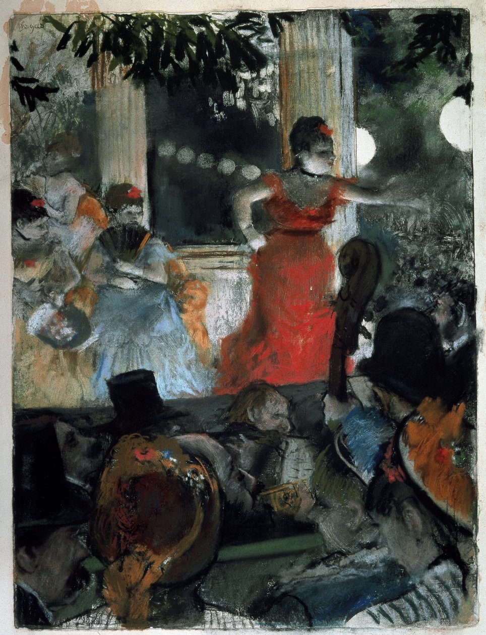 Les Ambassadeurs 咖啡厅音乐会 埃德加·德加 (1834-1917) 作画 1877 年昏暗 37x27 厘米里昂，美术博物馆 作者 埃德加·德加