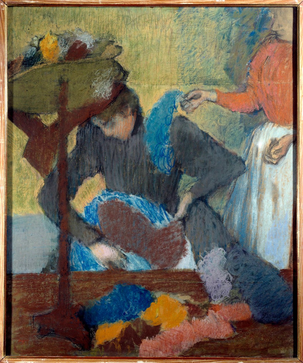 Chez la modist 粉彩画 埃德加-德加（1834-1917） 1898年 太阳 0,91x0,75米 巴黎，奥赛博物馆 作者 埃德加·德加
