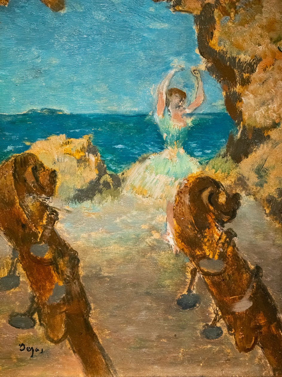 舞蹈家。芭蕾舞场景。1891.布面油画。 作者 埃德加·德加