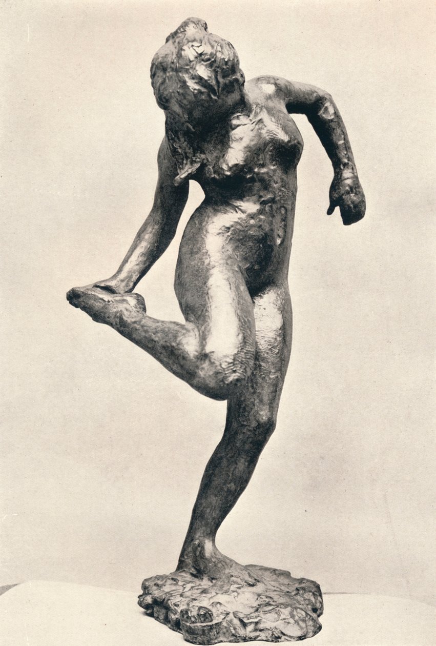 舞者看着右脚掌，c1900 作者 埃德加·德加