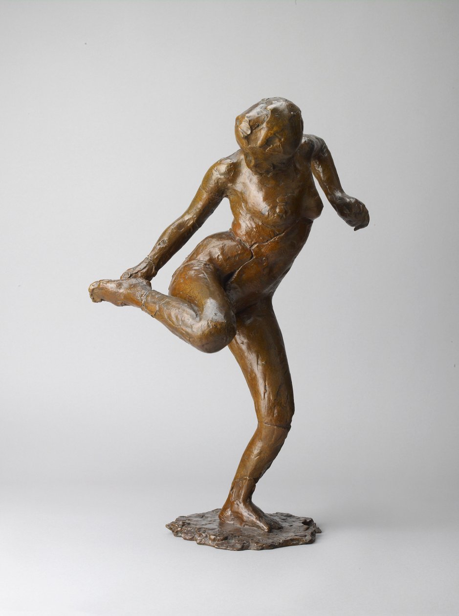 舞蹈家在看她的右脚底，1882-1895年 作者 埃德加·德加