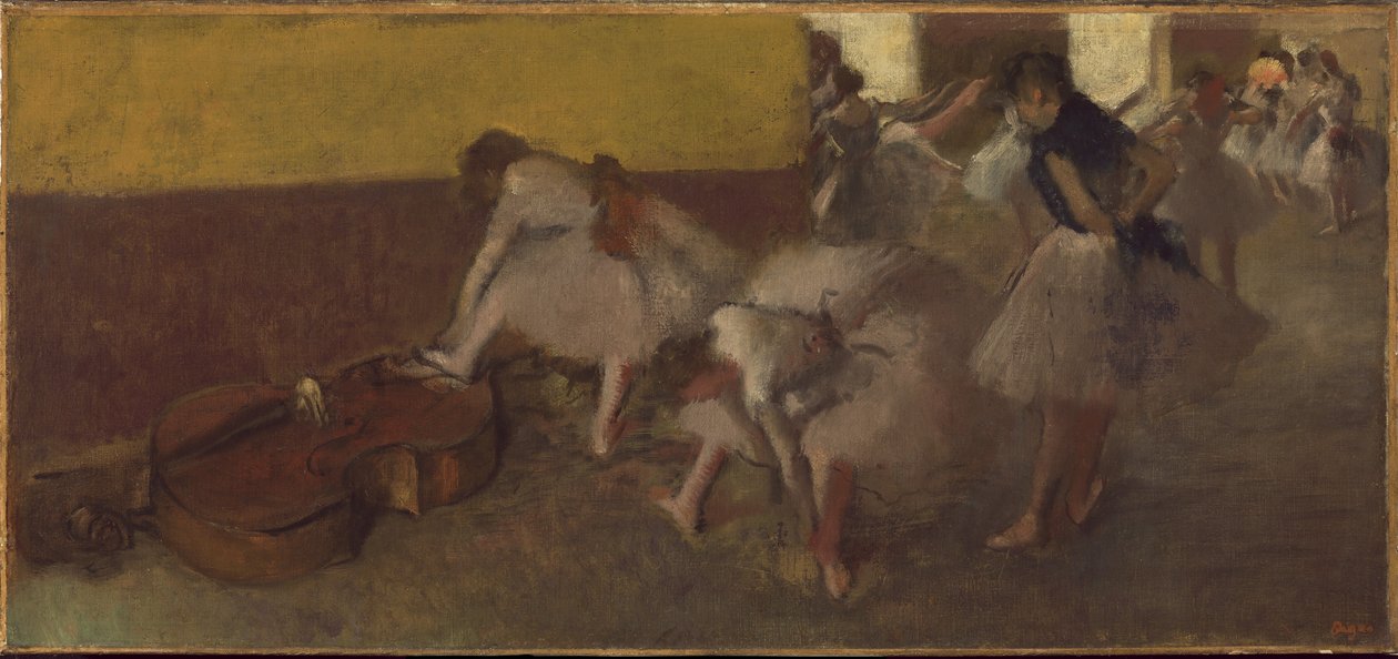 绿色房间的舞者，c.1879 作者 埃德加·德加