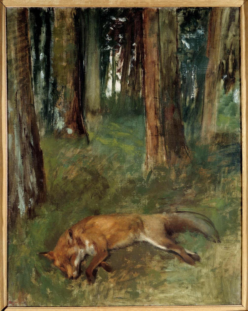 森林中的死狐狸 埃德加-德加(1834-1917)的画作 19世纪 太阳。0,92x0,63米 鲁昂，艺术博物馆 作者 埃德加·德加