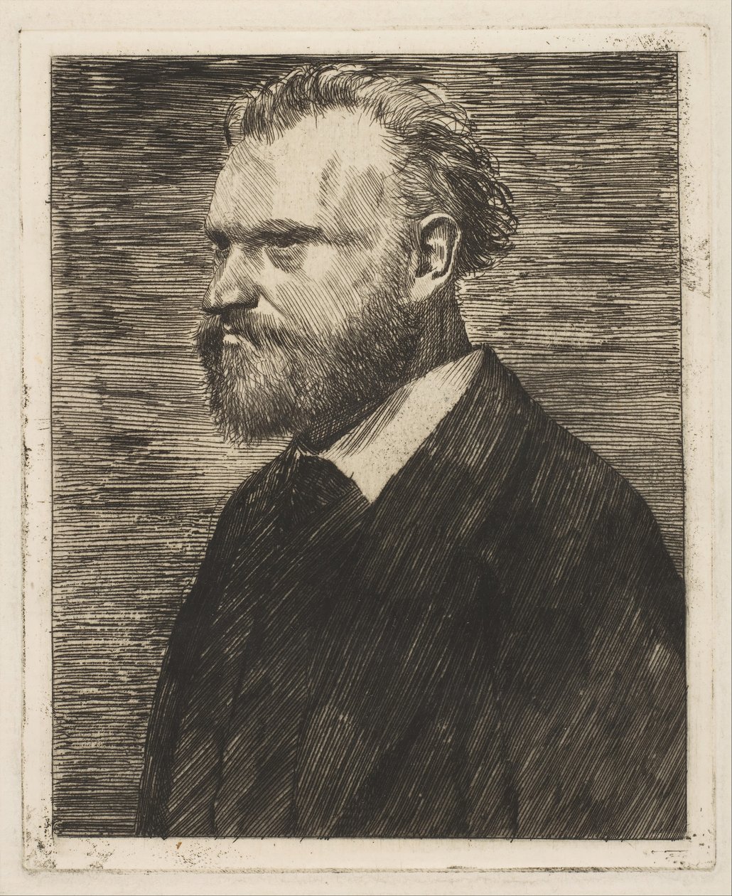 爱德华·马奈（Edouard Manet），《胸围长度肖像》，1864-65。 作者 埃德加·德加