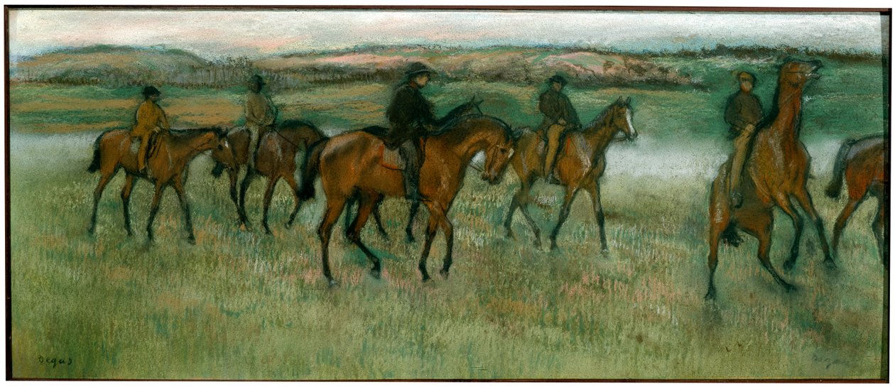 行使赛马，c1880。 作者 埃德加·德加