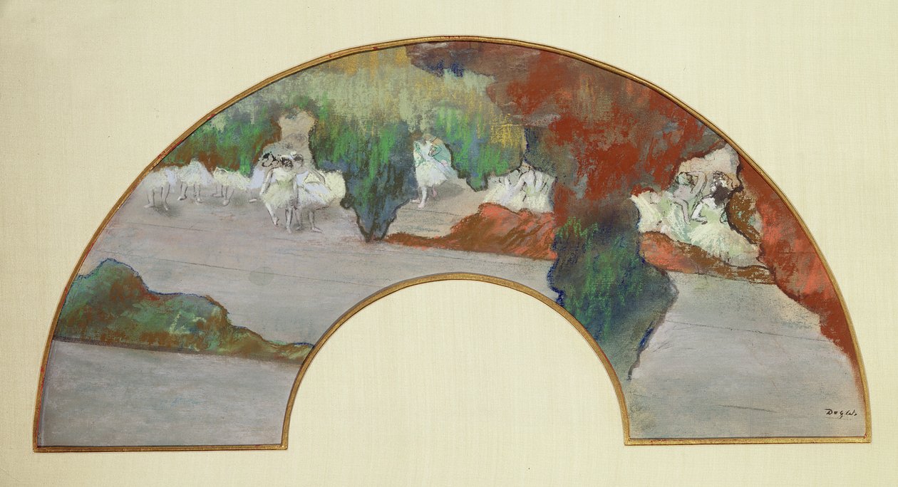 范，c.1879（丝绸上的水粉和粉彩） 作者 埃德加·德加