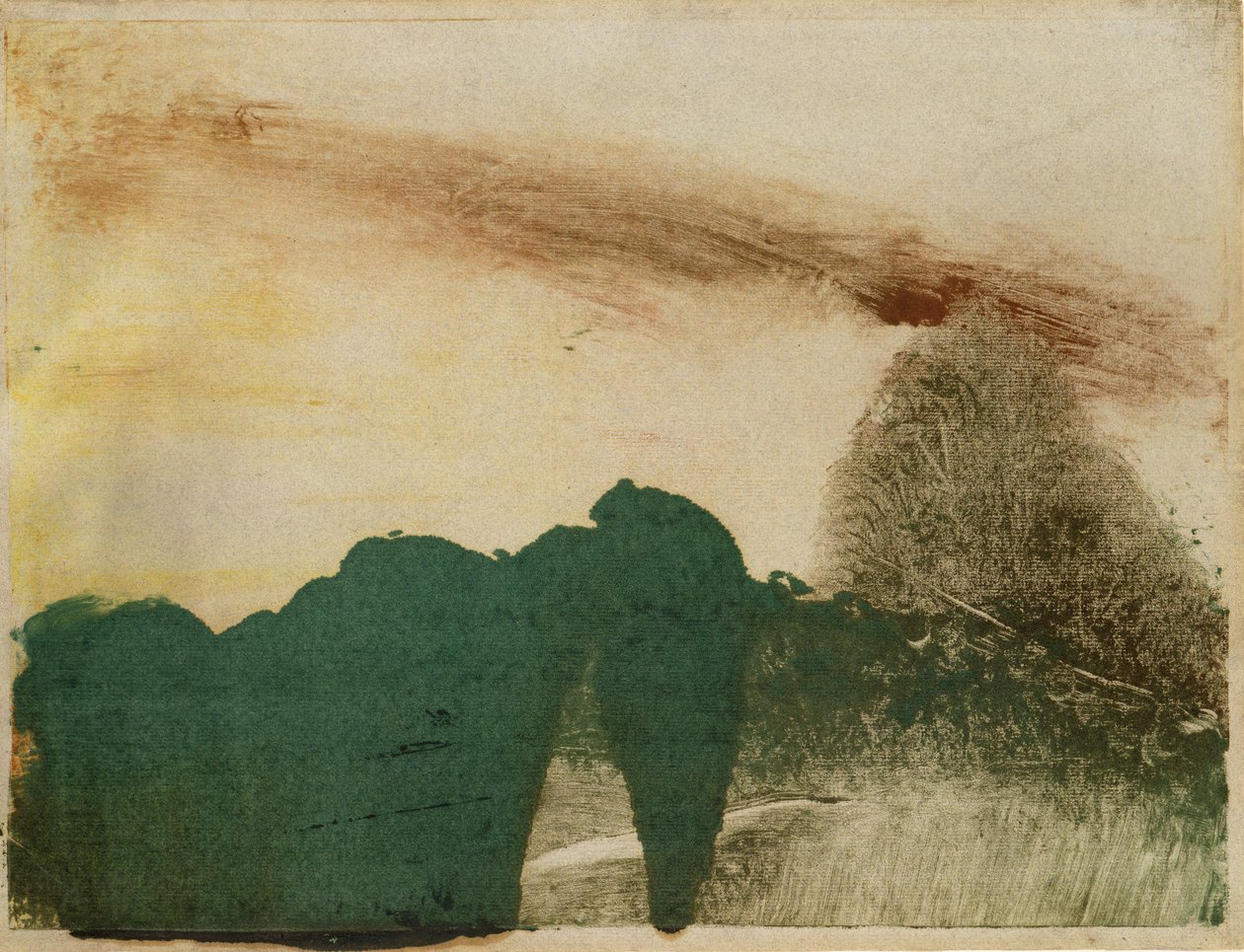山中森林，1890年（纸上的标注） 作者 埃德加·德加