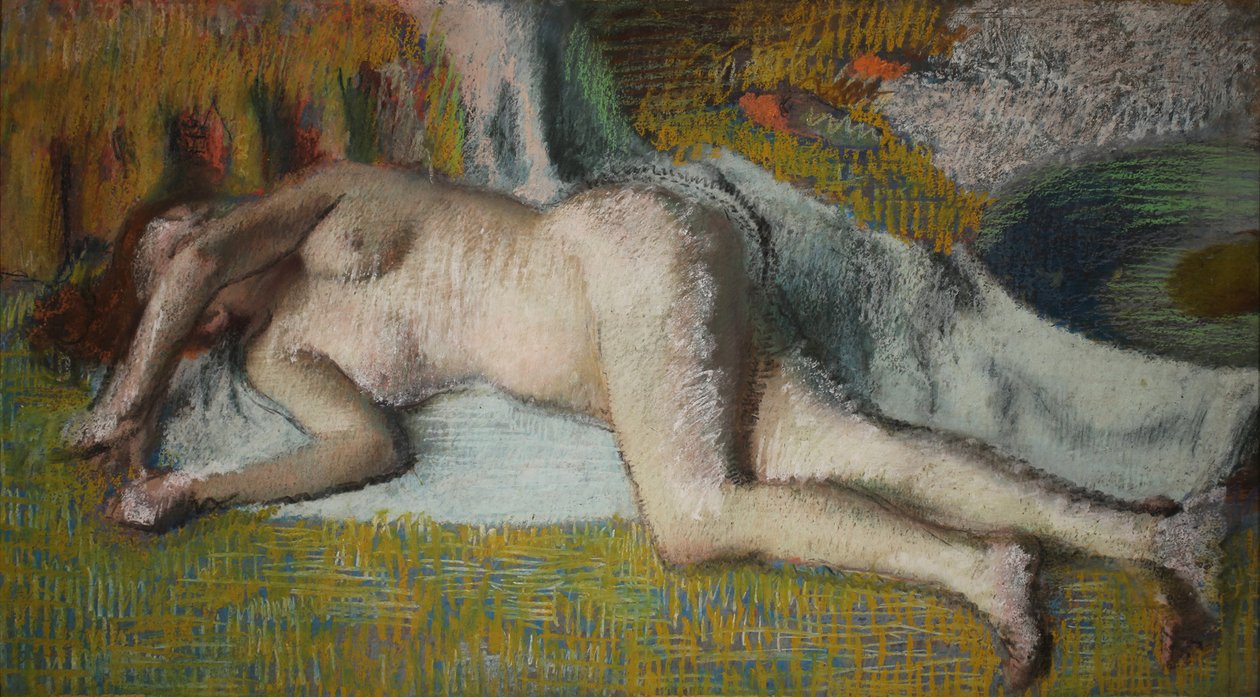法语: Après le bain (femme nue couchée) 作者 埃德加·德加