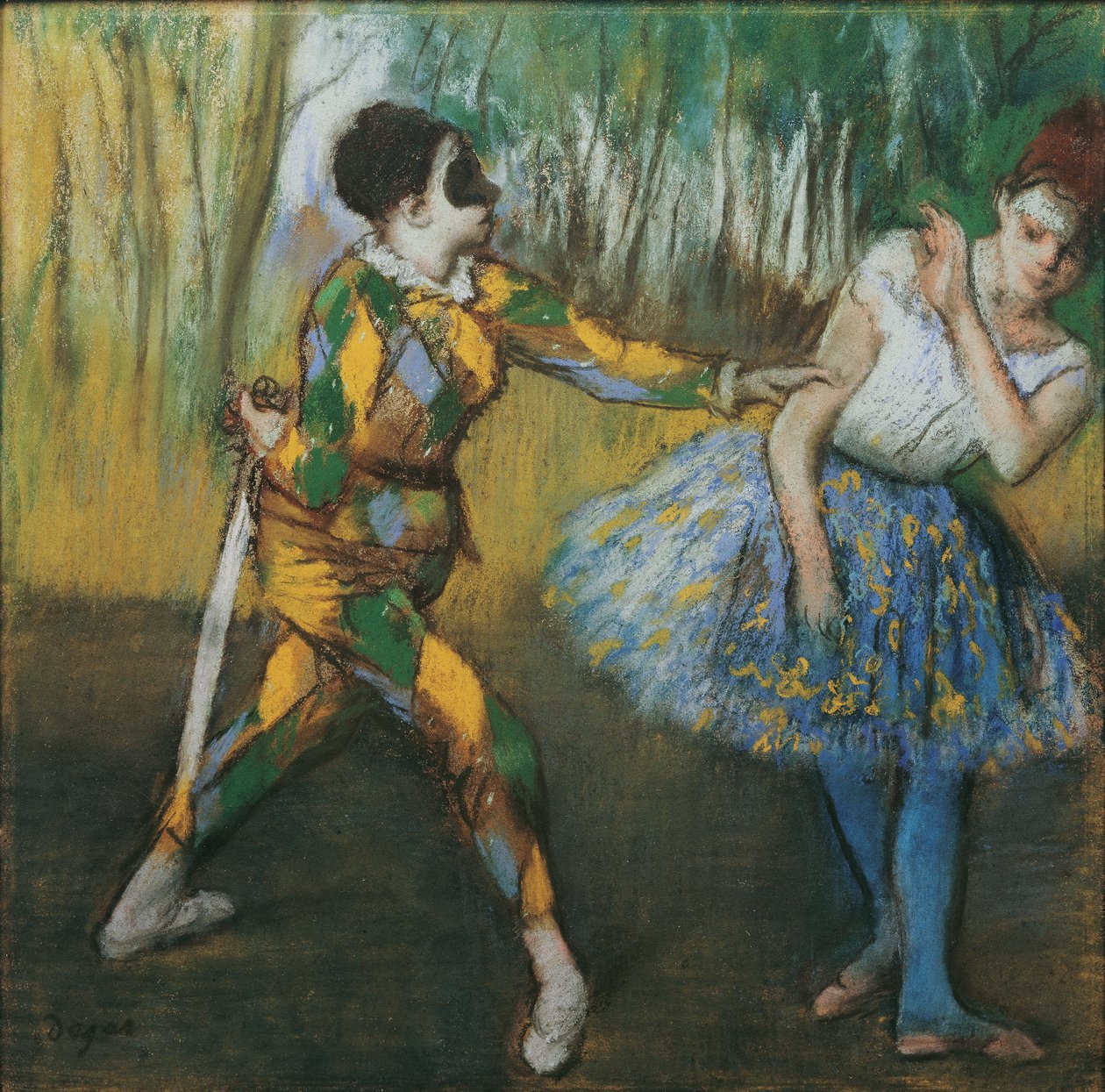 Harlekin und Colombine 作者 埃德加·德加