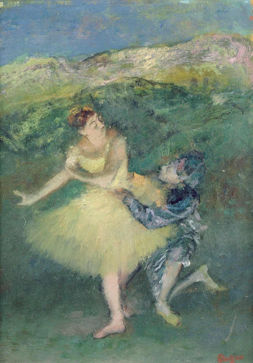 Harlequin和Colombine，c.1886-90 作者 埃德加·德加