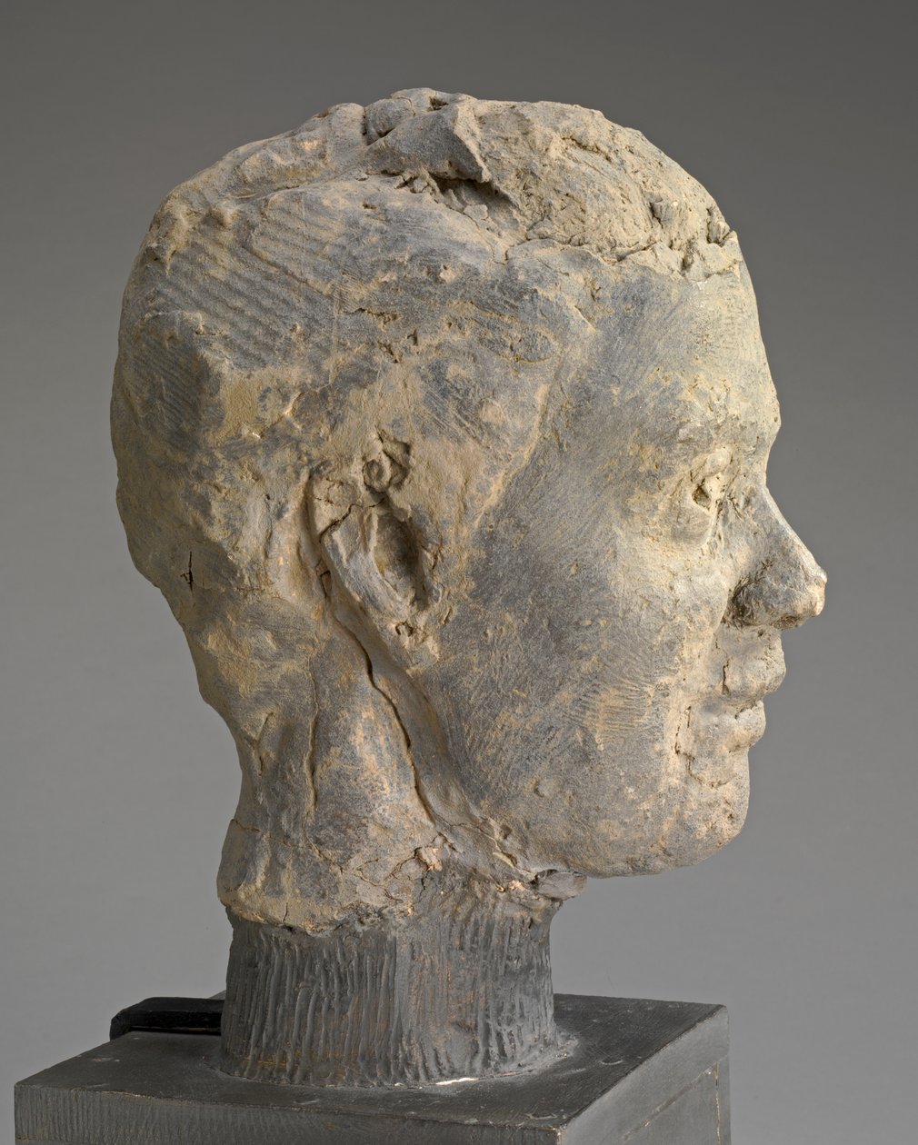 负责人，研究萨尔夫人肖像，约1892年（粘土，金属电枢，在木质底座上） 作者 埃德加·德加