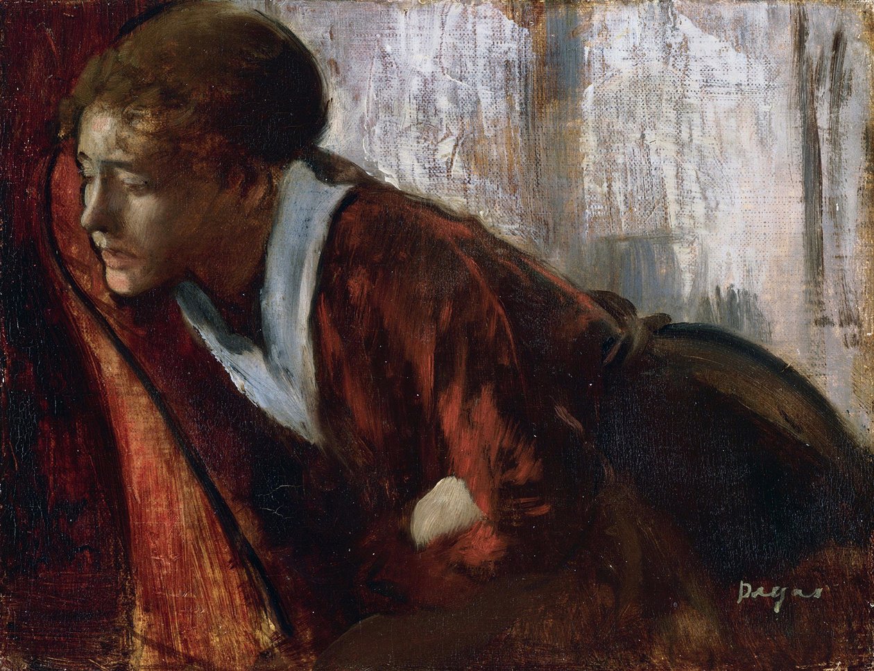 埃德加-德加（1834-1917）1884-1886 年绘画作品 "La melancolie" 美国华盛顿特区飞利浦收藏馆 作者 埃德加·德加