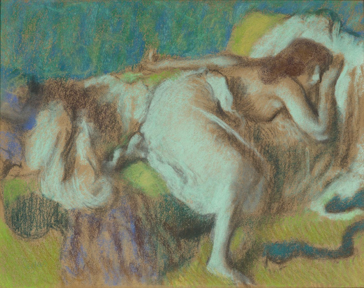 Le Repos，约1893年（纸板上的粉彩画）。 作者 埃德加·德加