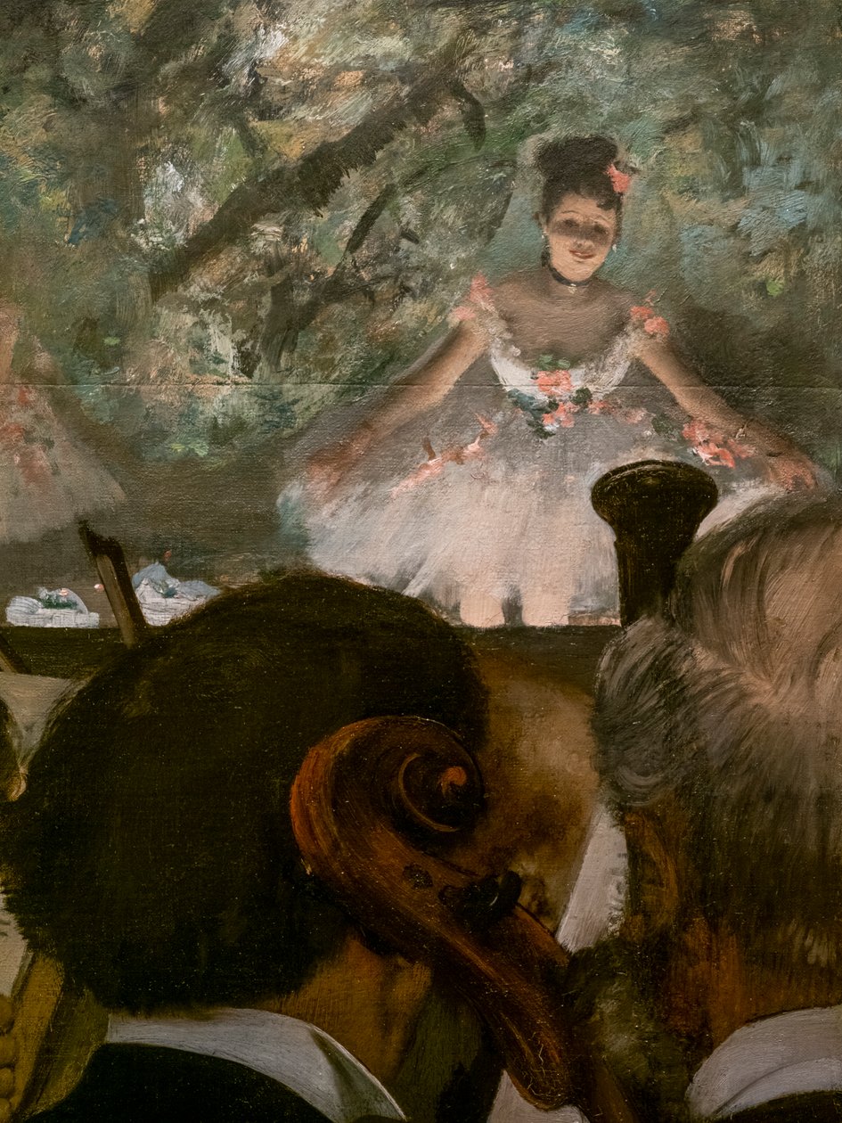Les Musiciens (detail). 1872-1873, resumed around 1874-1876. Oil on canvas. 作者 埃德加·德加