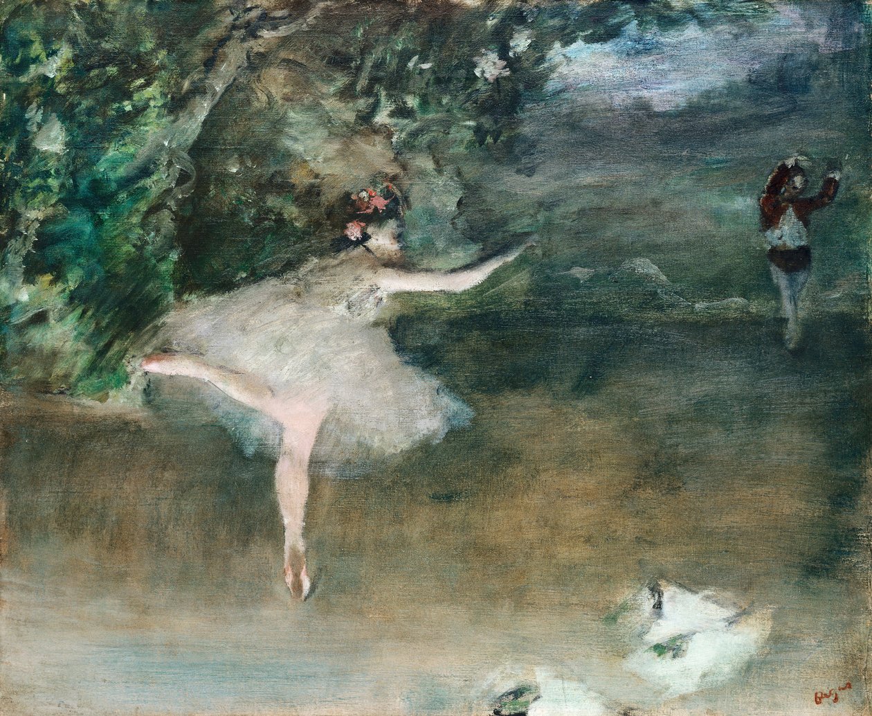 Les Pointes, 约1877-1878（布面油画）。 作者 埃德加·德加