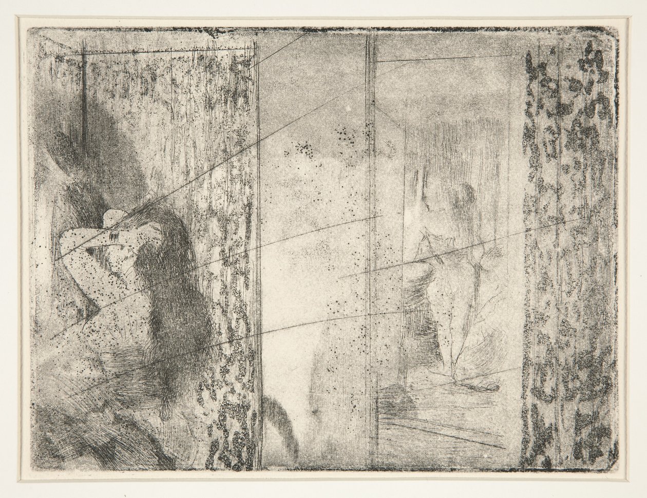 Loges d&39;Actrices（女演员的更衣室），1875年（蚀刻和aquatint） 作者 埃德加·德加