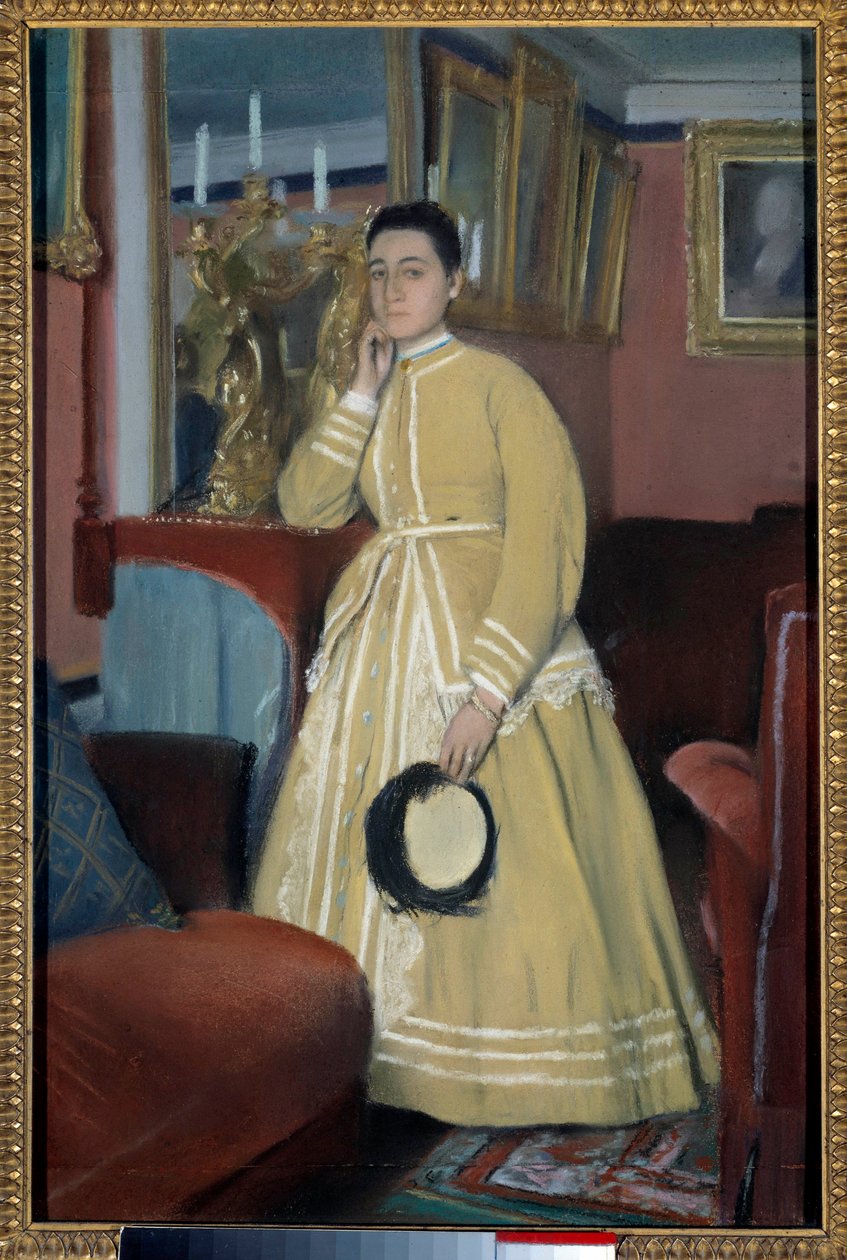 埃德蒙-莫比利夫人 埃德加-德加（1834-1917）的画作 1869年 私人收藏 作者 埃德加·德加