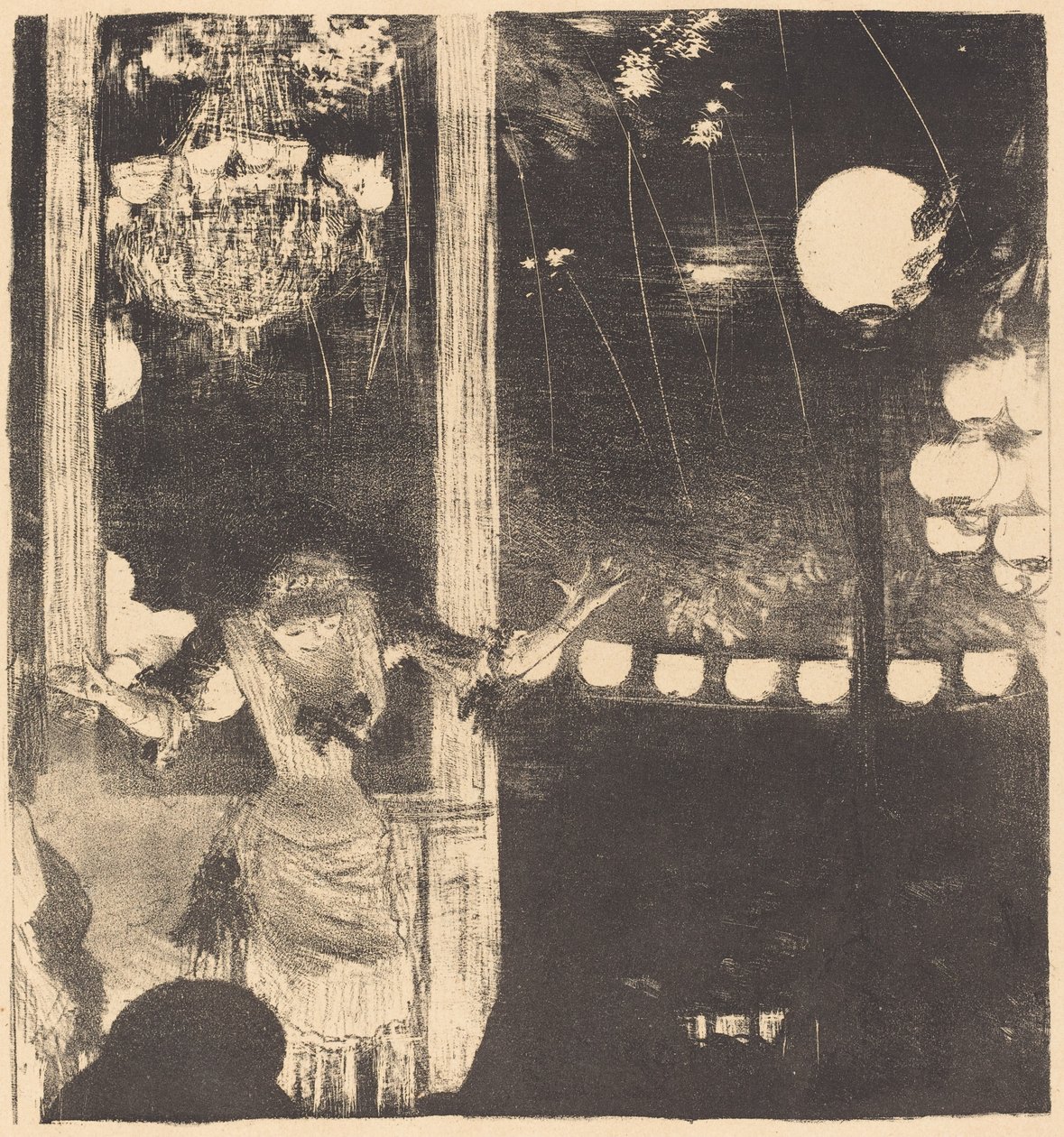 贝卡特小姐在大使咖啡馆 (Aux Ambassadeurs: Mlle Bécat) 作者 埃德加·德加