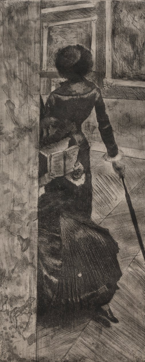 卢浮宫的玛丽·卡萨特（Mary Cassatt）：绘画画廊，1879-1880年。 作者 埃德加·德加