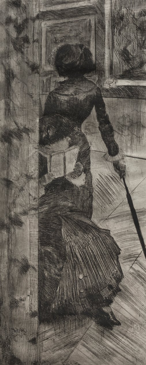 卢浮宫的玛丽·卡萨特（Mary Cassatt）：绘画画廊，1879-1880年。 作者 埃德加·德加