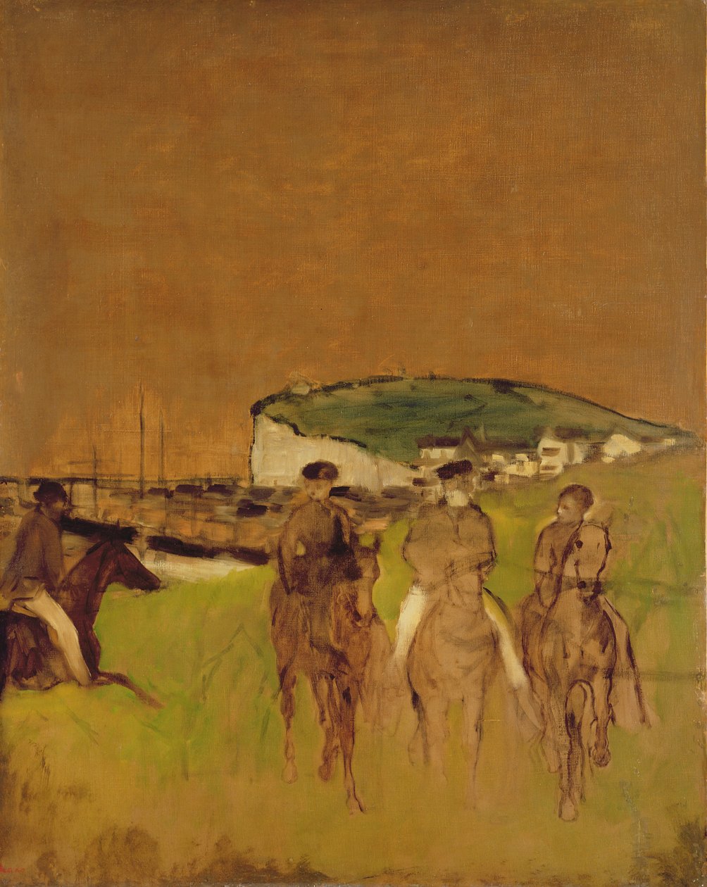 早上骑，c.1866 作者 埃德加·德加