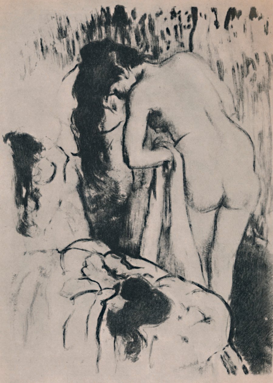 裸体女人敷料c。 1890年，1946年。 作者 埃德加·德加