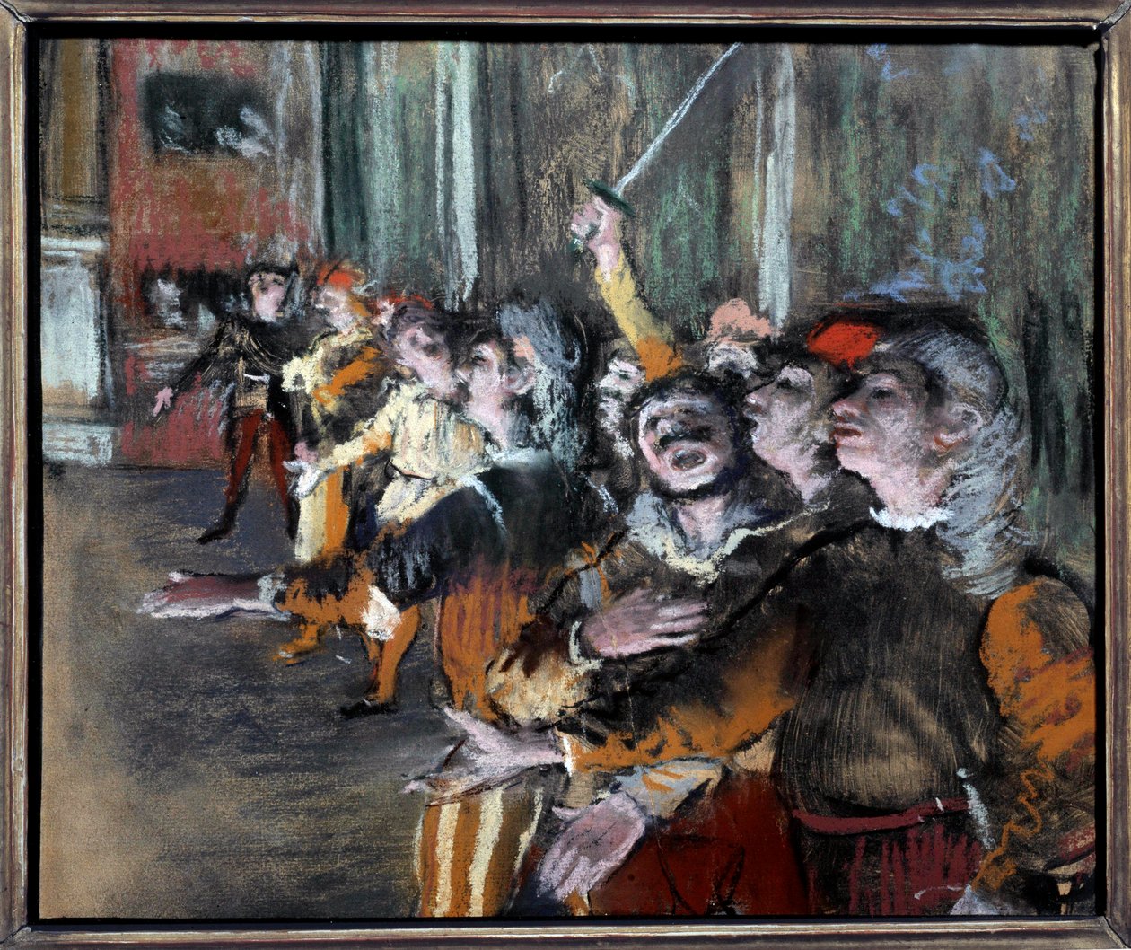 埃德加-德加(1834-1917)的粉彩临时演员或独角戏演员 1877年，太阳。0,27x0,32米 巴黎，奥赛博物馆 作者 埃德加·德加