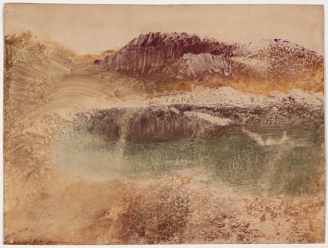 Roux landscape，c.1890（纸上单字） 作者 埃德加·德加