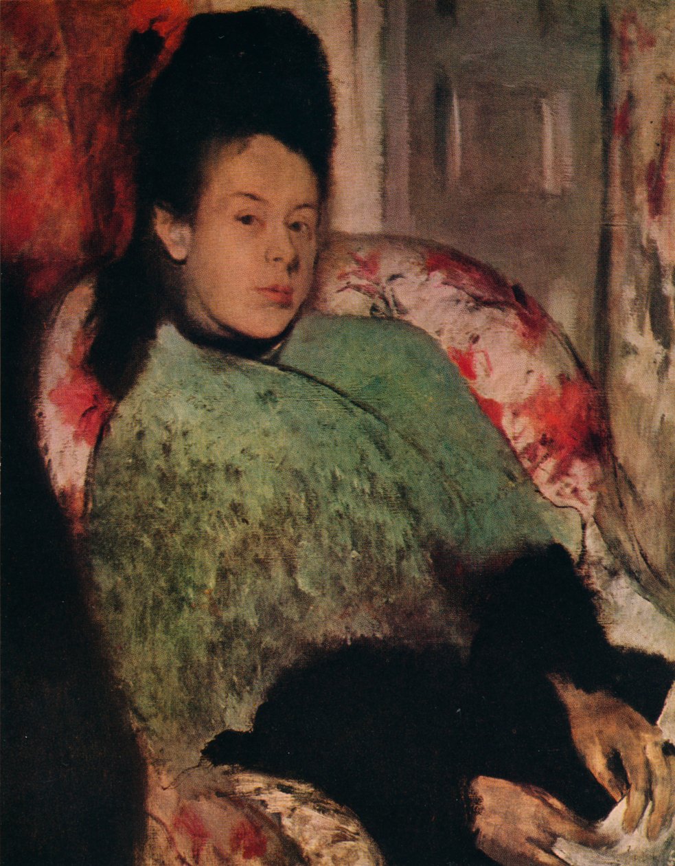 艾琳娜·卡拉法（Elena Carafa）的肖像，c1875年 作者 埃德加·德加