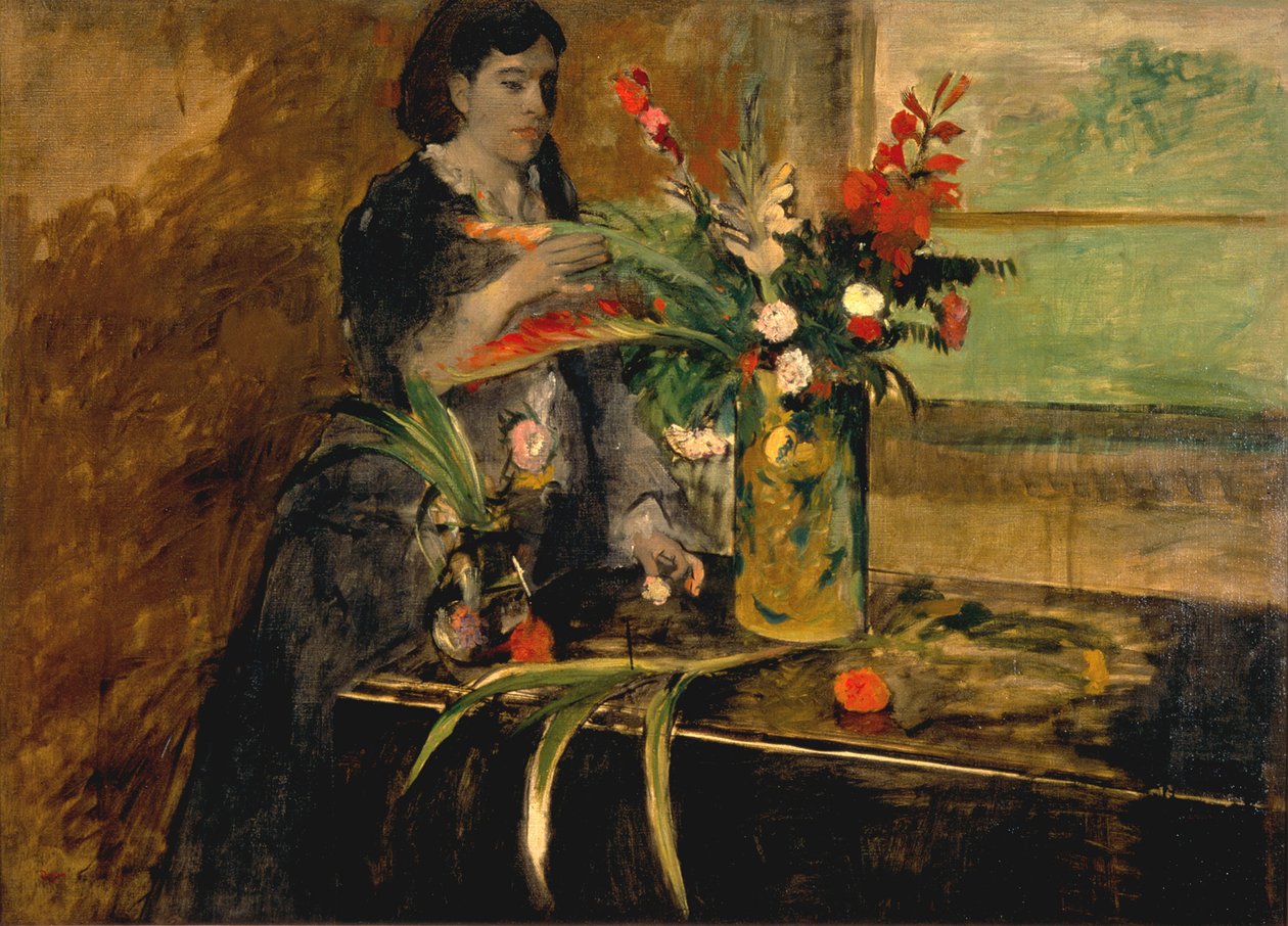 Estelle Musson Degas的肖像，1872年 作者 埃德加·德加