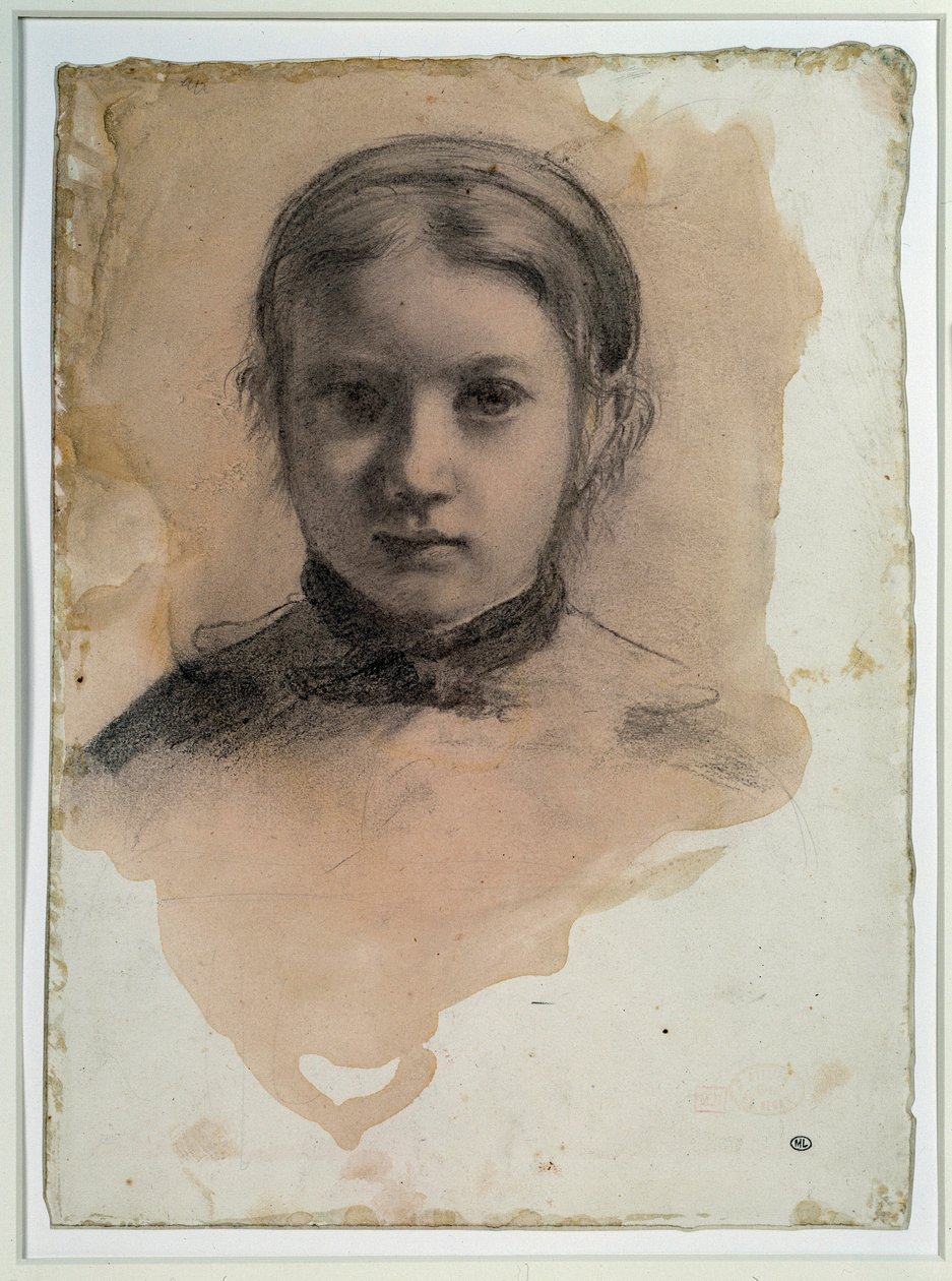 乔凡娜·贝雷利（Giovanna Bellelli）的肖像研究埃德加·德加斯（Edgar Degas）的“贝雷利家庭”画作 作者 埃德加·德加