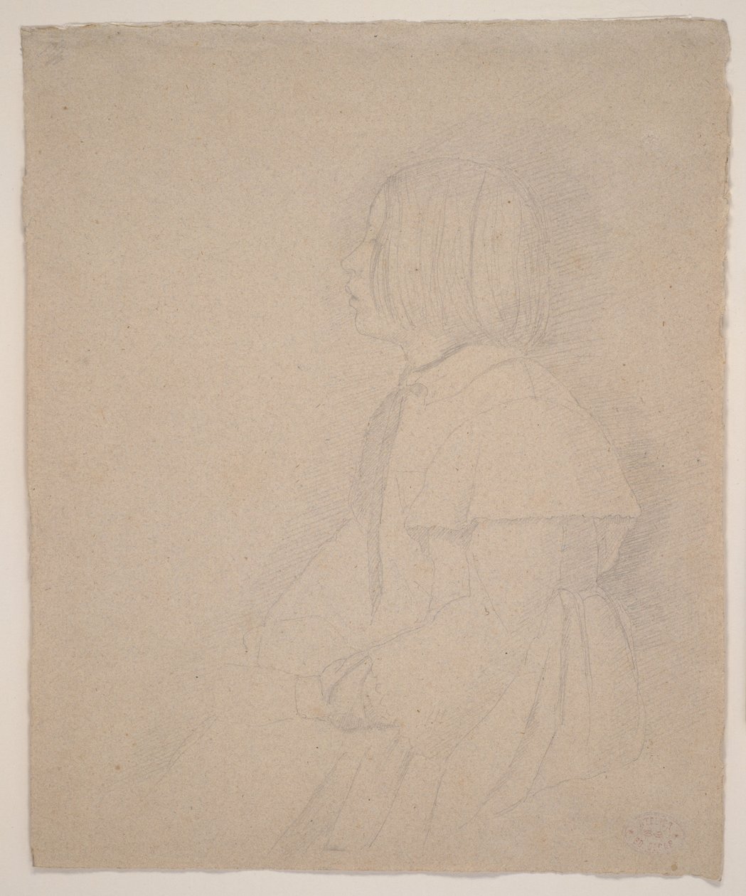 Giulia Bellelli的肖像，1858-9（石墨） 作者 埃德加·德加