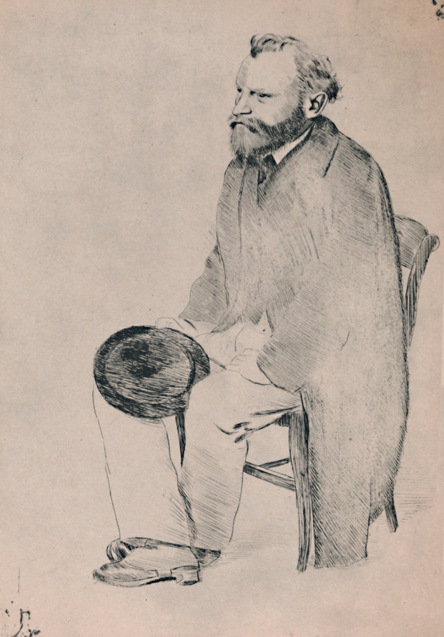 马涅特坐像肖像，约1865年，1946年。 作者 埃德加·德加