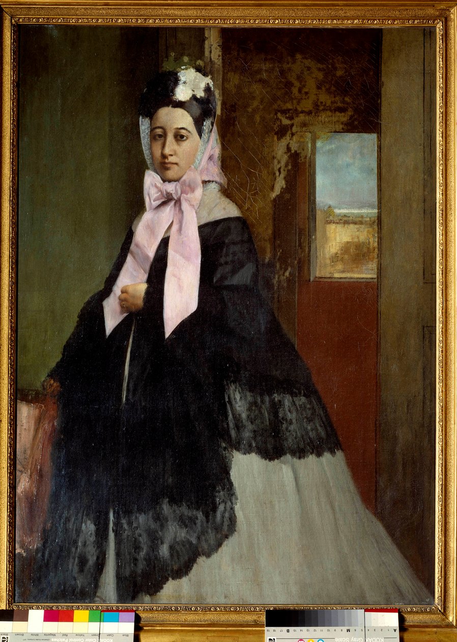 埃德加-德加(1834-1917)1863年创作的特蕾莎-德加的肖像，她是艺术家的妹妹。0,89 x 0,67 米 巴黎，奥赛博物馆 作者 埃德加·德加