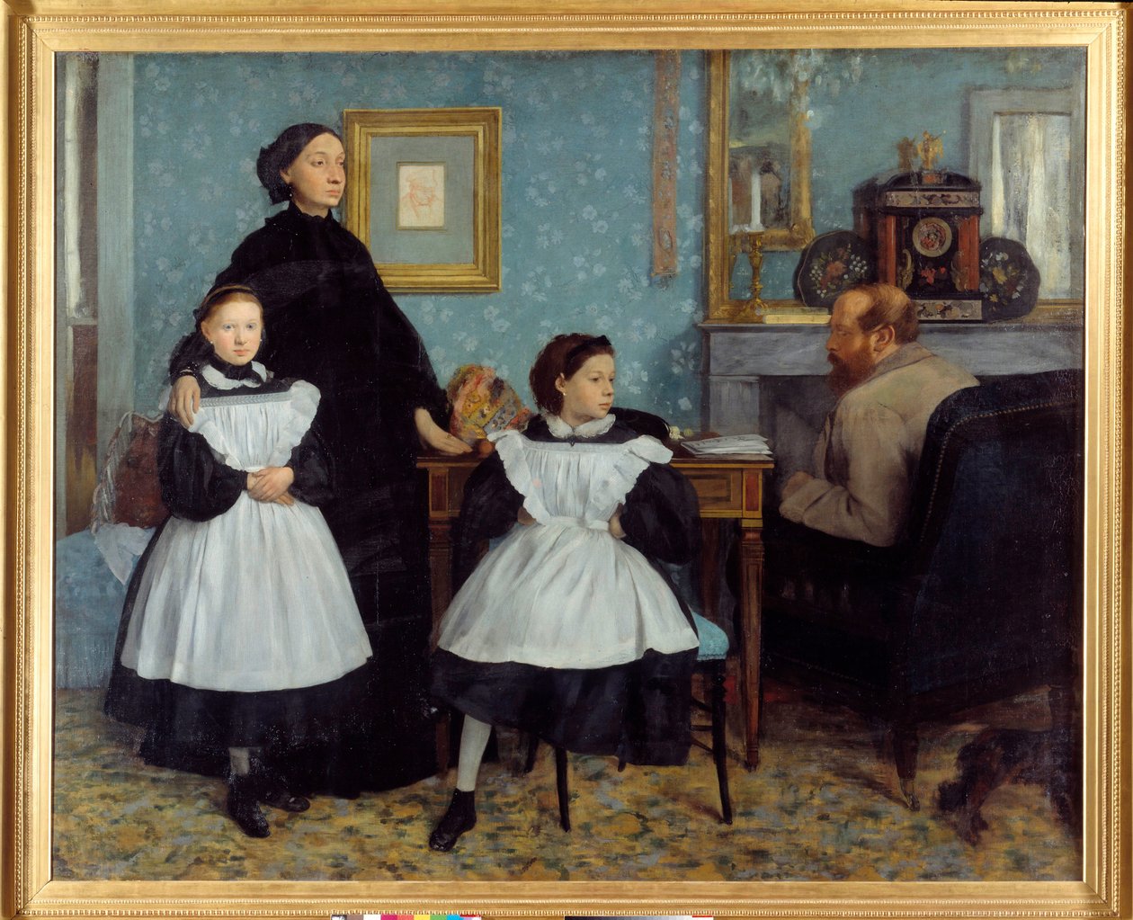 Portrait of the Bellelli family The painter spent a few months in Tuscany with his uncles, the Bellelli - Painting by Edgar Degas (1834-1917) 作者 埃德加·德加